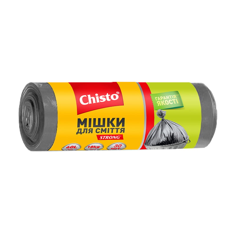 Мішки для сміття Chisto Strong 60 л, 30 шт
